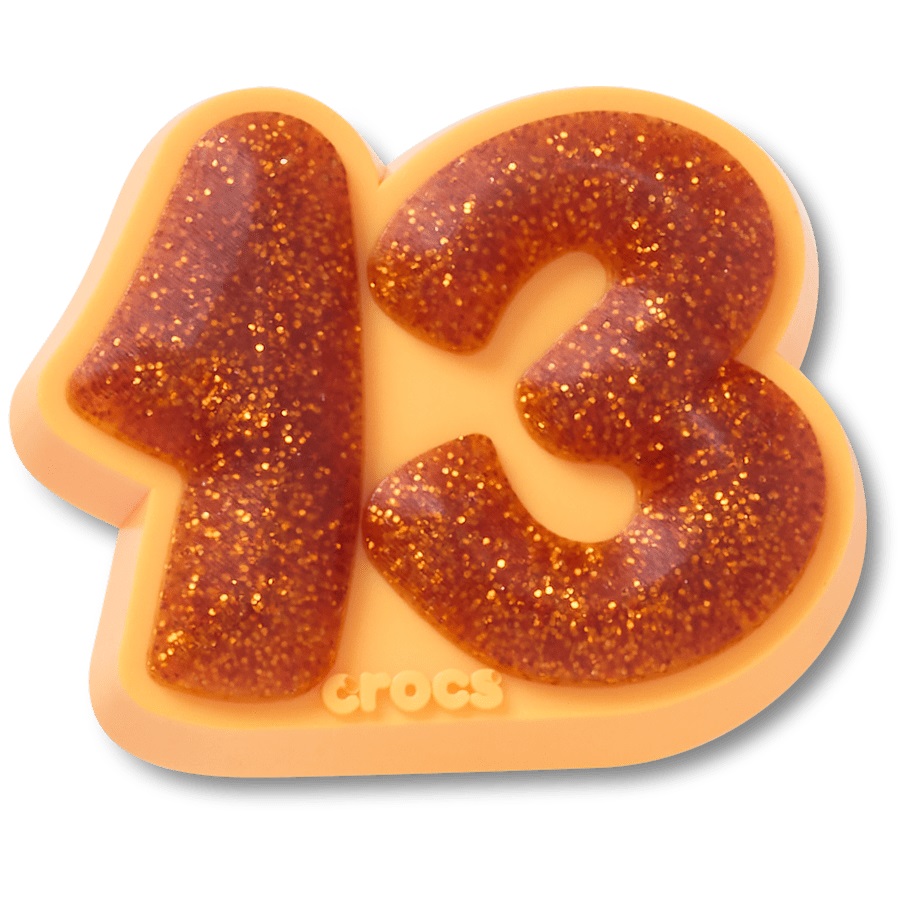 Orange Sparkly Number 13
